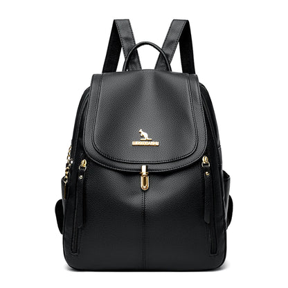 Large Capacity Women Backpack Purse Lady Travel Bagpack Luxury Soft Leather High Quality Female Rucksack Vintage Style Mochilas