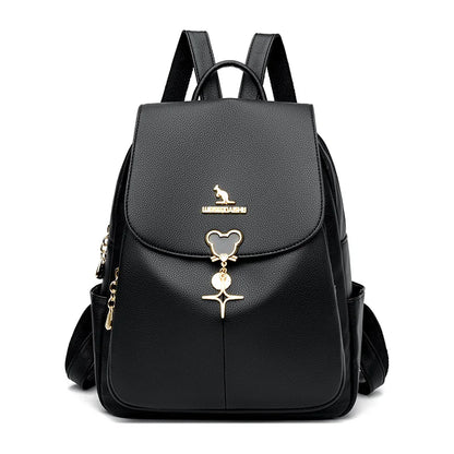 Large Capacity Women Backpack Purses High Quality Leather Female Vintage Bag School Bags Travel Bagpack Ladies Bookbag Rucksacks