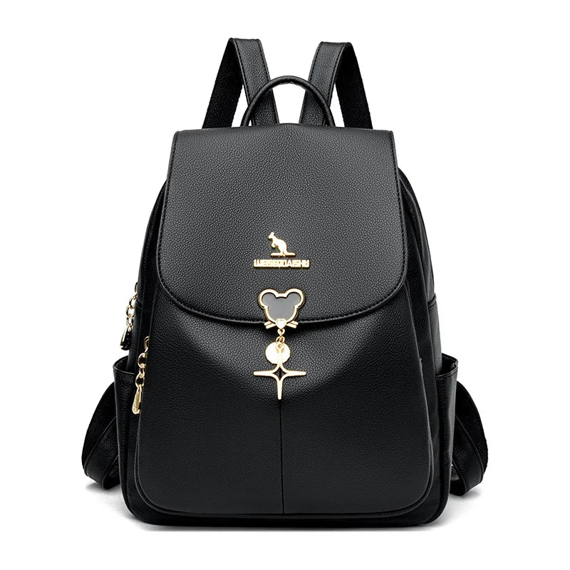 Large Capacity Women Backpack Purses High Quality Leather Female Vintage Bag School Bags Travel Bagpack Ladies Bookbag Rucksacks