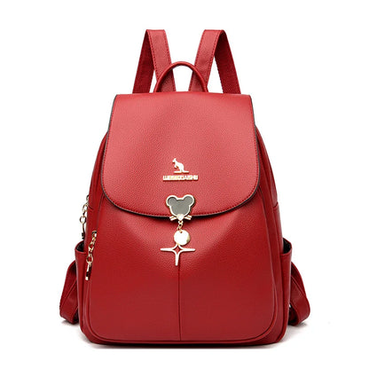 Large Capacity Women Backpack Purses High Quality Leather Female Vintage Bag School Bags Travel Bagpack Ladies Bookbag Rucksacks
