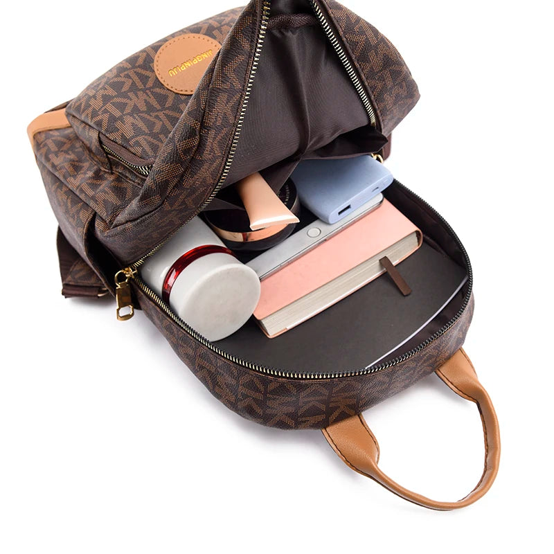 Large Capacity Women Backpack Purses High Quality Leather Female Vintage Bag School Bags Travel Bagpack Ladies Bookbag Rucksacks