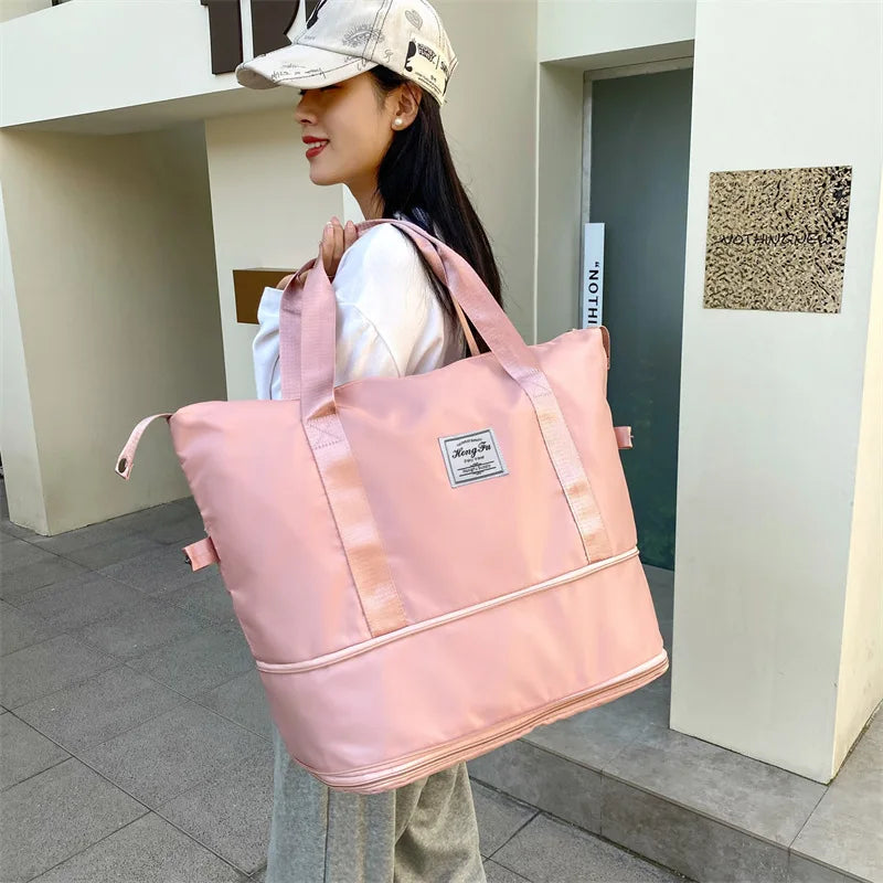 Large Capacity Women Travel Bags Waterproof Luggage Tote Handbag Travel Duffle Bag Gym Yoga Sports Storage Shoulder Bag For Men