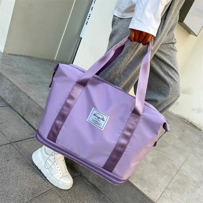 Large Capacity Women Travel Bags Waterproof Luggage Tote Handbag Travel Duffle Bag Gym Yoga Sports Storage Shoulder Bag For Men