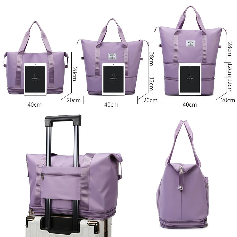 Large Capacity Women Travel Bags Waterproof Luggage Tote Handbag Travel Duffle Bag Gym Yoga Sports Storage Shoulder Bag For Men