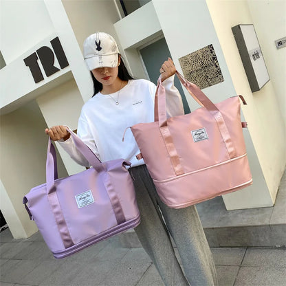 Large Capacity Women Travel Bags Waterproof Luggage Tote Handbag Travel Duffle Bag Gym Yoga Sports Storage Shoulder Bag For Men