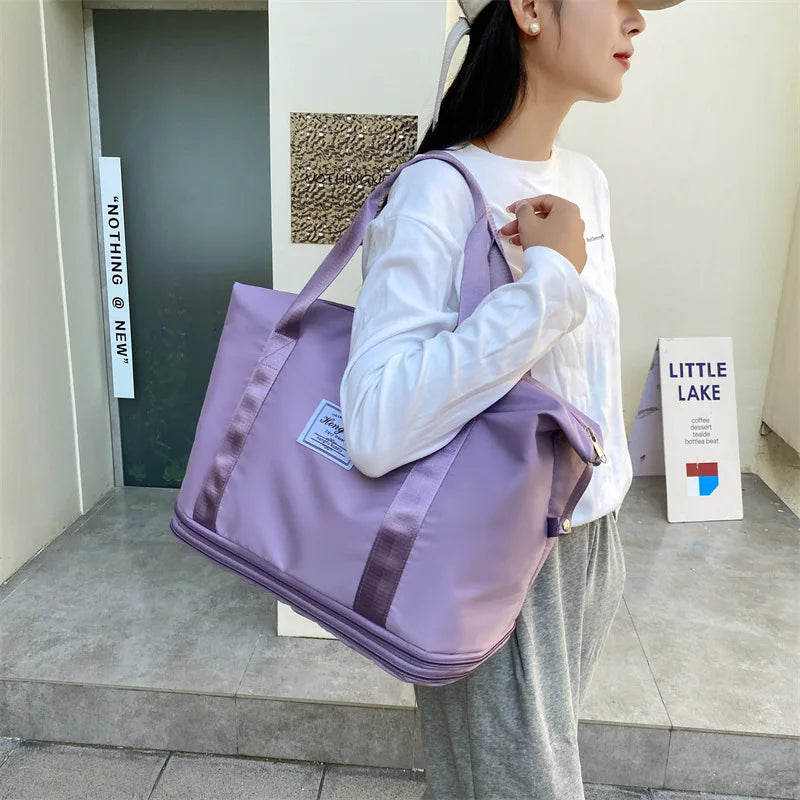 Large Capacity Women Travel Bags Waterproof Luggage Tote Handbag Travel Duffle Bag Gym Yoga Sports Storage Shoulder Bag For Men