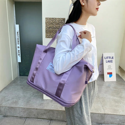 Large Capacity Women Travel Bags Waterproof Luggage Tote Handbag Travel Duffle Bag Gym Yoga Sports Storage Shoulder Bag For Men
