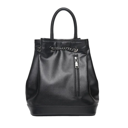 Large Capacity Women's Bag 2024 New Genuine Leather Solid Color Shoulder Backpack Versatile Handheld Backpack Luxury Designer