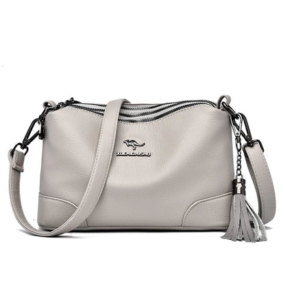 Large Capacity Women's Tassels Shoulder Bag Luxury Women's Designer Crossbody Bags Solid Color Quality Girl Wallet Shopping Bags
