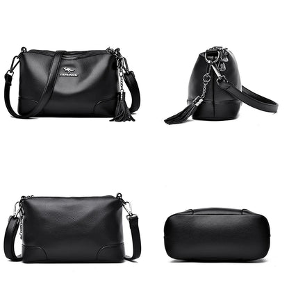 Large Capacity Women's Tassels Shoulder Bag Luxury Women's Designer Crossbody Bags Solid Color Quality Girl Wallet Shopping Bags