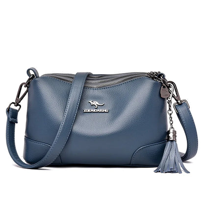 Large Capacity Women's Tassels Shoulder Bag Luxury Women's Designer Crossbody Bags Solid Color Quality Girl Wallet Shopping Bags