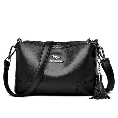 Large Capacity Women's Tassels Shoulder Bag Luxury Women's Designer Crossbody Bags Solid Color Quality Girl Wallet Shopping Bags