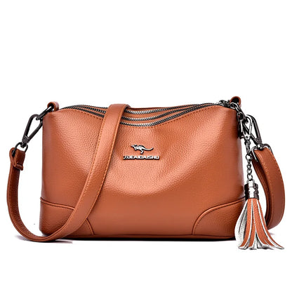 Large Capacity Women's Tassels Shoulder Bag Luxury Women's Designer Crossbody Bags Solid Color Quality Girl Wallet Shopping Bags