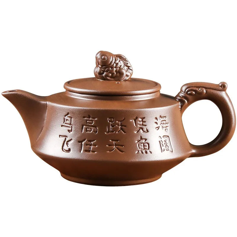Large Capacity Yixing Purple Clay Pot Willing Pot Built-in Stainless Steel Filter Tea Maker Home Kungfu Tea Set Teapot Cup Set