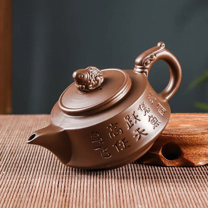Large Capacity Yixing Purple Clay Pot Willing Pot Built-in Stainless Steel Filter Tea Maker Home Kungfu Tea Set Teapot Cup Set