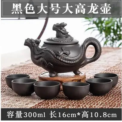 Large Capacity Yixing Zhu Ni Flower Tea Kettle, Large Capacity, Purple Sand Teapot, Chinese Tea Set, Handmade, 1 Pot, 6 Cups