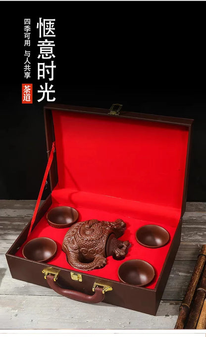 Large Capacity Yixing Zhu Ni Flower Tea Kettle Large Purple Sand Teapot Chinese Tea Set Handmade Ceramic Tea Pot