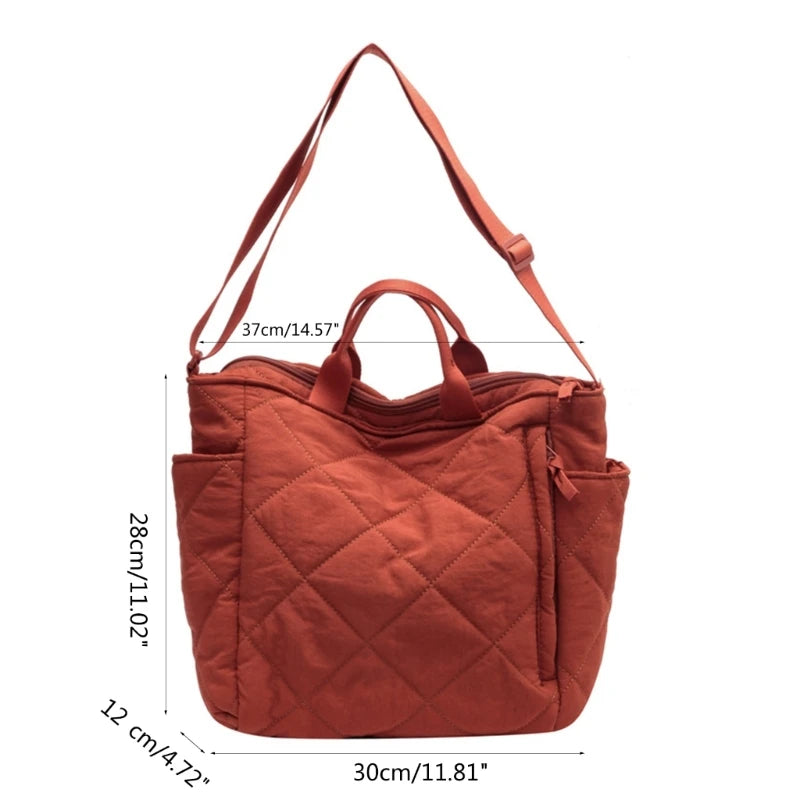 Large Capacity for Girl Women Multipurpose Nylon Soft Tote Bag Autumn Winter