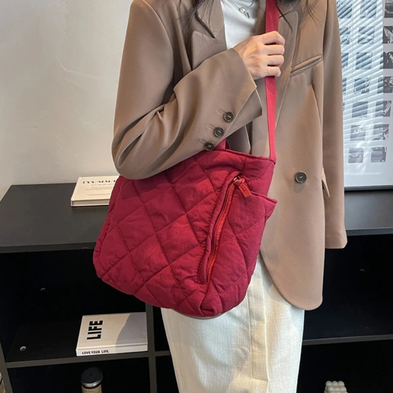 Large Capacity for Girl Women Multipurpose Nylon Soft Tote Bag Autumn Winter