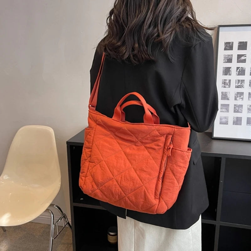 Large Capacity Nylon Soft Tote Bag - Thumbnail 4