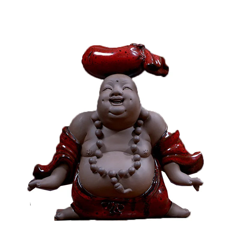 Large Ceramic Maitreya Buddha Laughing Buddha Sculpture Statue Modern art sculpture Chinese Buddha Statue Home decoration crafts