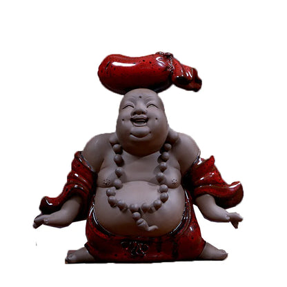 Large Ceramic Maitreya Buddha Laughing Buddha Sculpture Statue Modern art sculpture Chinese Buddha Statue Home decoration crafts