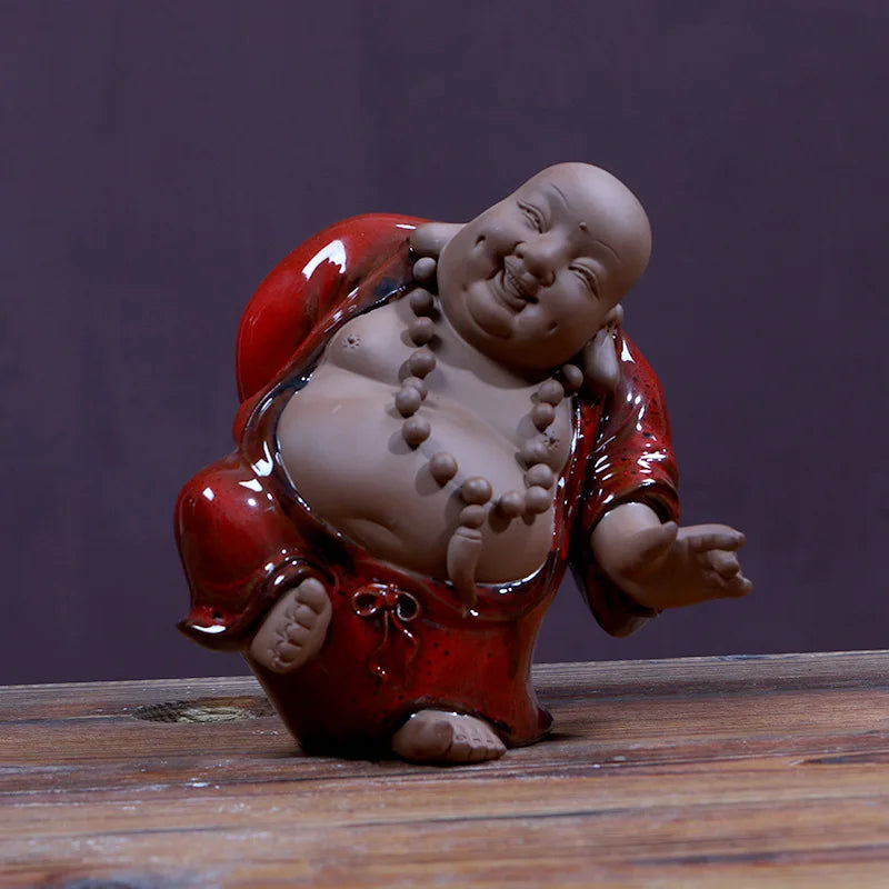 Large Ceramic Maitreya Buddha Laughing Buddha Sculpture Statue Modern art sculpture Chinese Buddha Statue Home decoration crafts