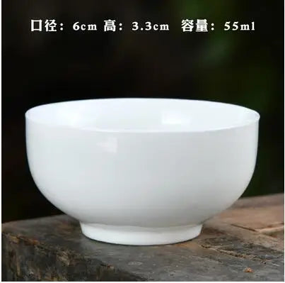 Large Ceramic Tea Cup, Pure White Porcelain, Bamboo Hat Cup, Handmade Kungfu Tea Set,  3Pcs/Pack Small Tea Cup, Tea Accessories