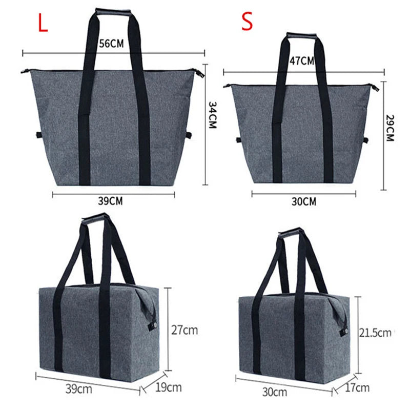 Large Cooler Bag Thermal Insulated Lunch Box Picnic Ice Beer Wine Barbecues Camping Food Fresh Keeping Container Handbag Items