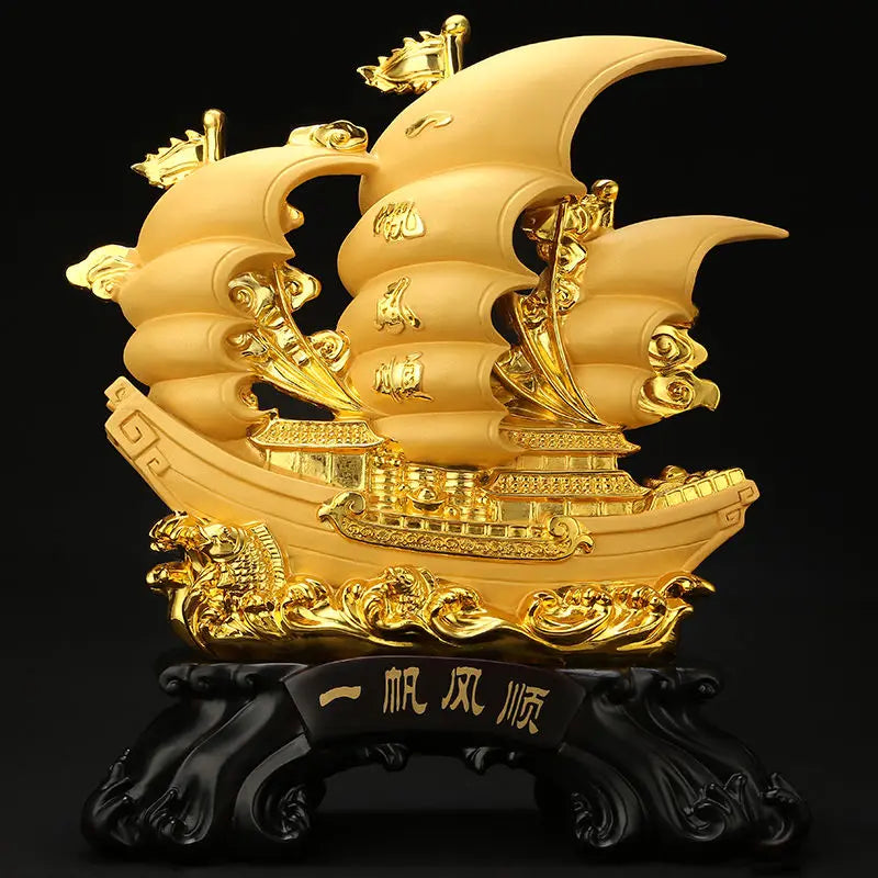 Large Dragon Boat  Smooth Sailing Sailboat Decoration Housewarming Opening Gift Office Living Room Decoration