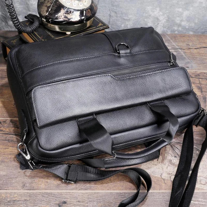 Large Genuine Handbag for Men Real Leather Briefcase Male Business Travel Laptop Men's Messenger Shoulder Bag