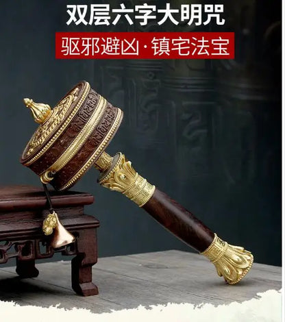 Large Greco-Buddhist Tibet Nepal Temple Buddhism recite chant scriptures Om mani padme hum Mantra Turning Scripture prayer wheel