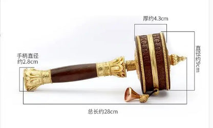 Large Greco-Buddhist Tibet Nepal Temple Buddhism recite chant scriptures Om mani padme hum Mantra Turning Scripture prayer wheel