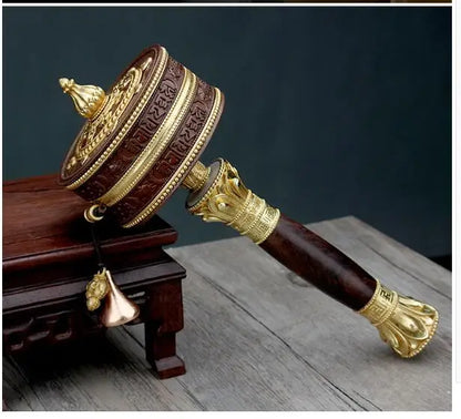 Large Greco-Buddhist Tibet Nepal Temple Buddhism recite chant scriptures Om mani padme hum Mantra Turning Scripture prayer wheel