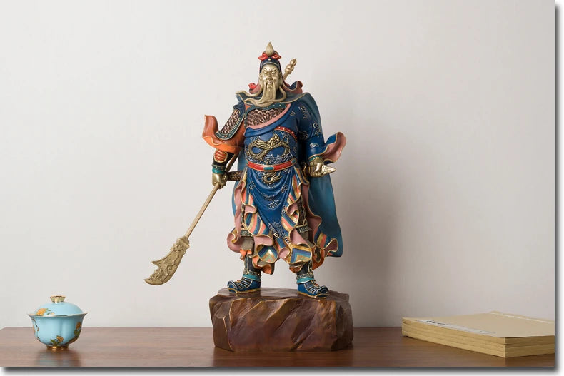 Large # HOME OFFICE SHOP Company  Talisman Money Drawing TOP Martial God of wealth Guan gong Guan di FENG SHUI statue