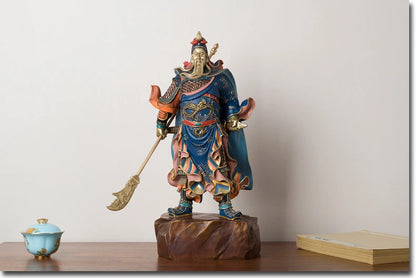 Large # HOME OFFICE SHOP Company  Talisman Money Drawing TOP Martial God of wealth Guan gong Guan di FENG SHUI statue