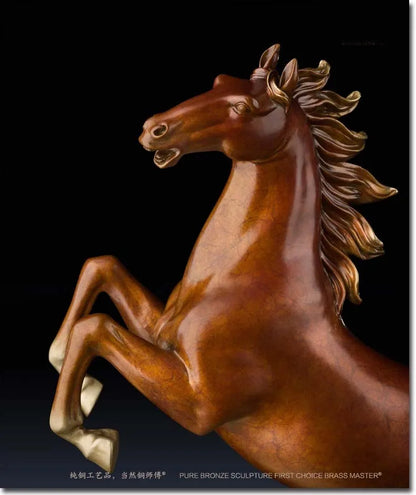 Large  High grade 5A HOME Store business Mascot efficacious Talisman Recruit money Wealth Success HORSE bronze statue gift