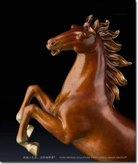 Large  High grade 5A HOME Store business Mascot efficacious Talisman Recruit money Wealth Success HORSE bronze statue gift