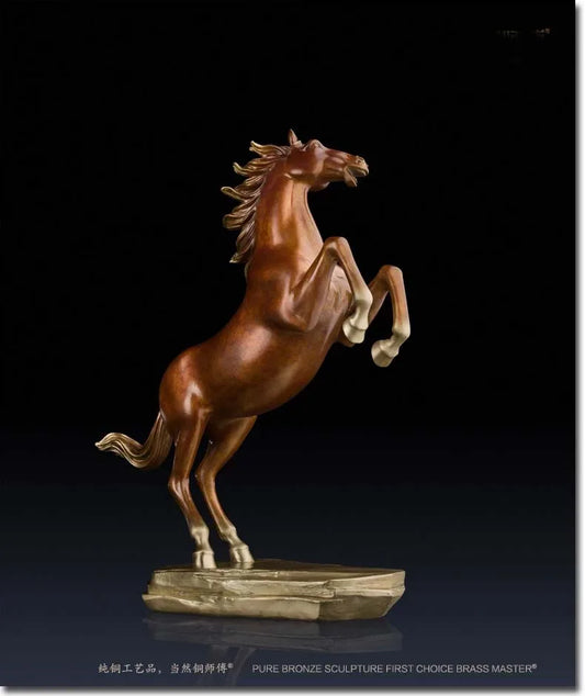 Large  High grade 5A HOME Store business Mascot efficacious Talisman Recruit money Wealth Success HORSE bronze statue gift