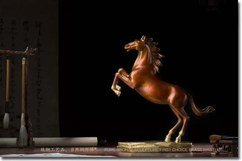 Large  High grade 5A HOME Store business Mascot efficacious Talisman Recruit money Wealth Success HORSE bronze statue gift