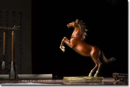 Large  High grade 5A HOME Store business Mascot efficacious Talisman Recruit money Wealth Success HORSE bronze statue gift
