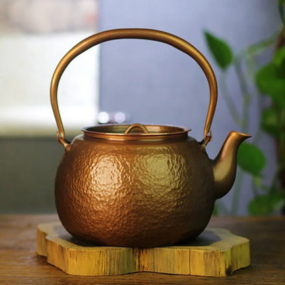 Large Hot Water Kettle Antique Burn Kettle Handmade Teapot Infuser Copper Tea Tools Set Retro Stove Kettle Beautifully Packaged