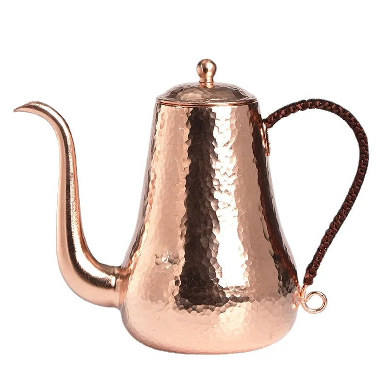 Large Hot Water Kettle Handmade Warm Wine Jug Chinese Teapot Copper Teapot Tea Infuser Tea Pot Set Household Items Gift 950ML