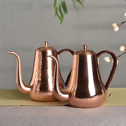Large Hot Water Kettle Handmade Warm Wine Jug Chinese Teapot Copper Teapot Tea Infuser Tea Pot Set Household Items Gift 950ML