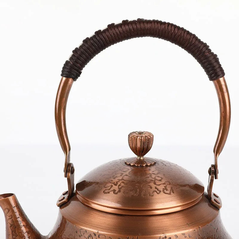 Large Hot Water Kettle Handmade Warm Wine Jug Chinese Teapot Copper Teapot Tea Infuser Tea Pot Set Household Items Gift 1500ML