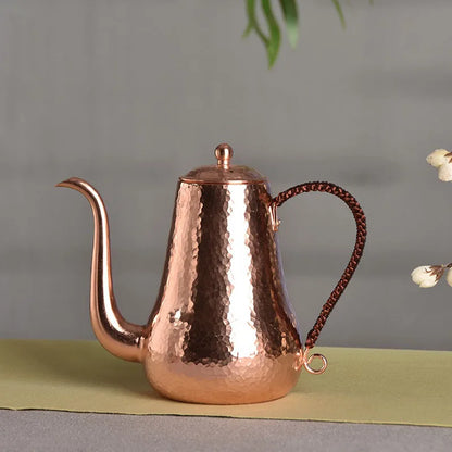 Large Hot Water Kettle Handmade Warm Wine Jug Chinese Teapot Copper Teapot Tea Infuser Tea Pot Set Household Items Gift 950ML