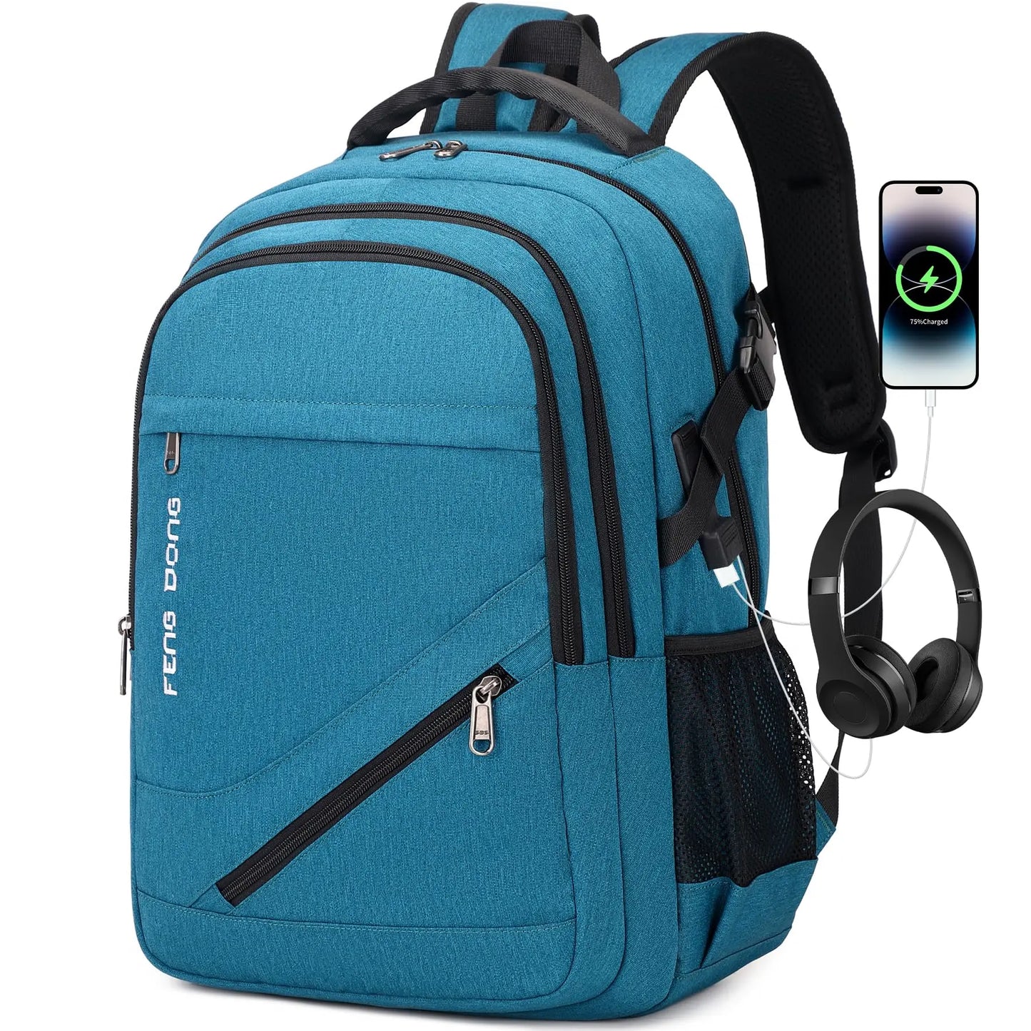 Large Laptop Backpack 17.3 inch Durable Waterproof Travel College Backpack Bookbag for Men & Women Business Backpack with USB Ch