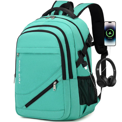 Large Laptop Backpack 17.3 inch Durable Waterproof Travel College Backpack Bookbag for Men & Women Business Backpack with USB Ch