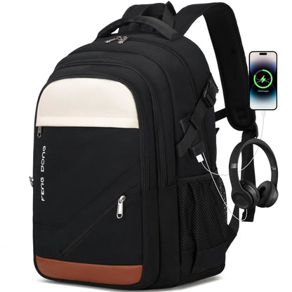 Large Laptop Backpack 17.3 inch Durable Waterproof Travel College Backpack Bookbag for Men & Women Business Backpack with USB Ch