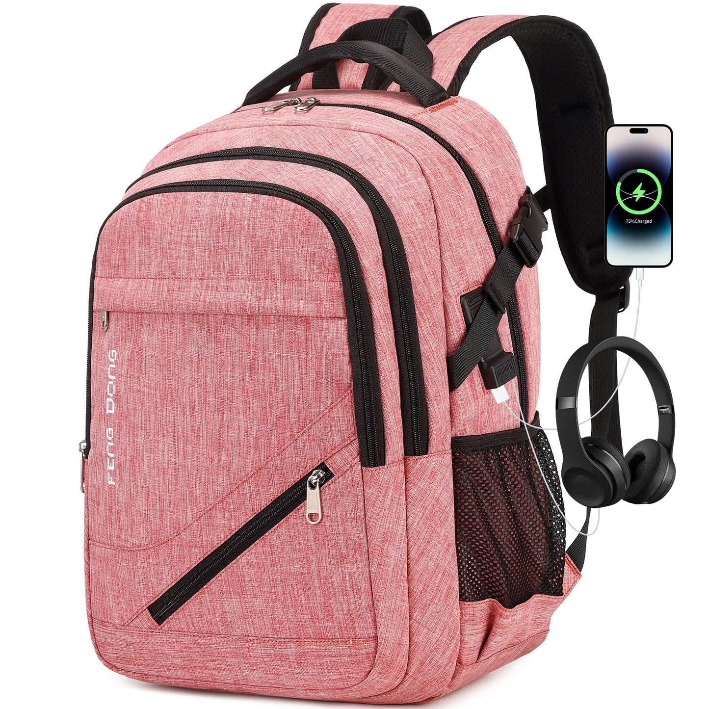 Large Laptop Backpack 17.3 inch Durable Waterproof Travel College Backpack Bookbag for Men & Women Business Backpack with USB Ch